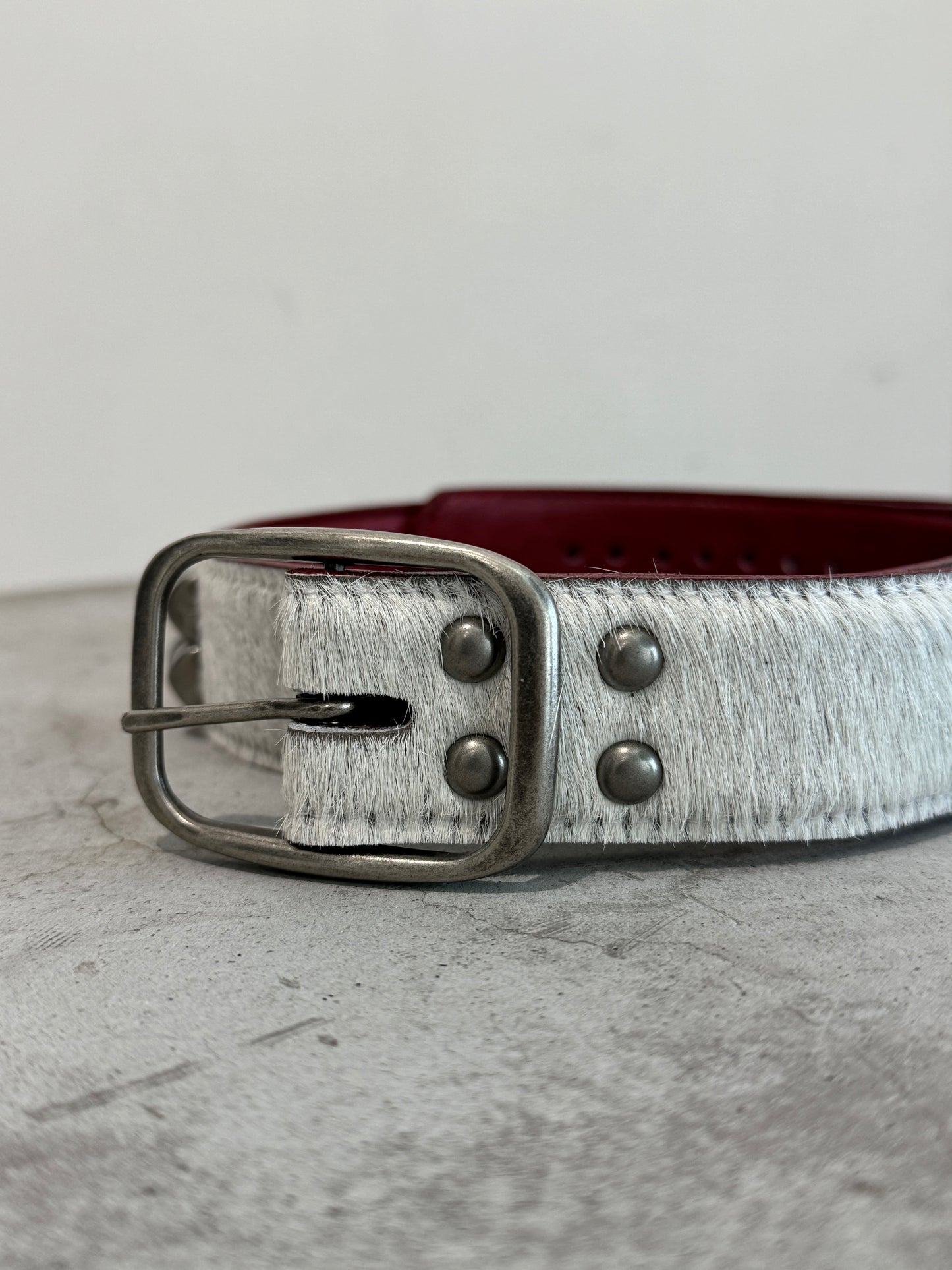 Fur Studded Belt