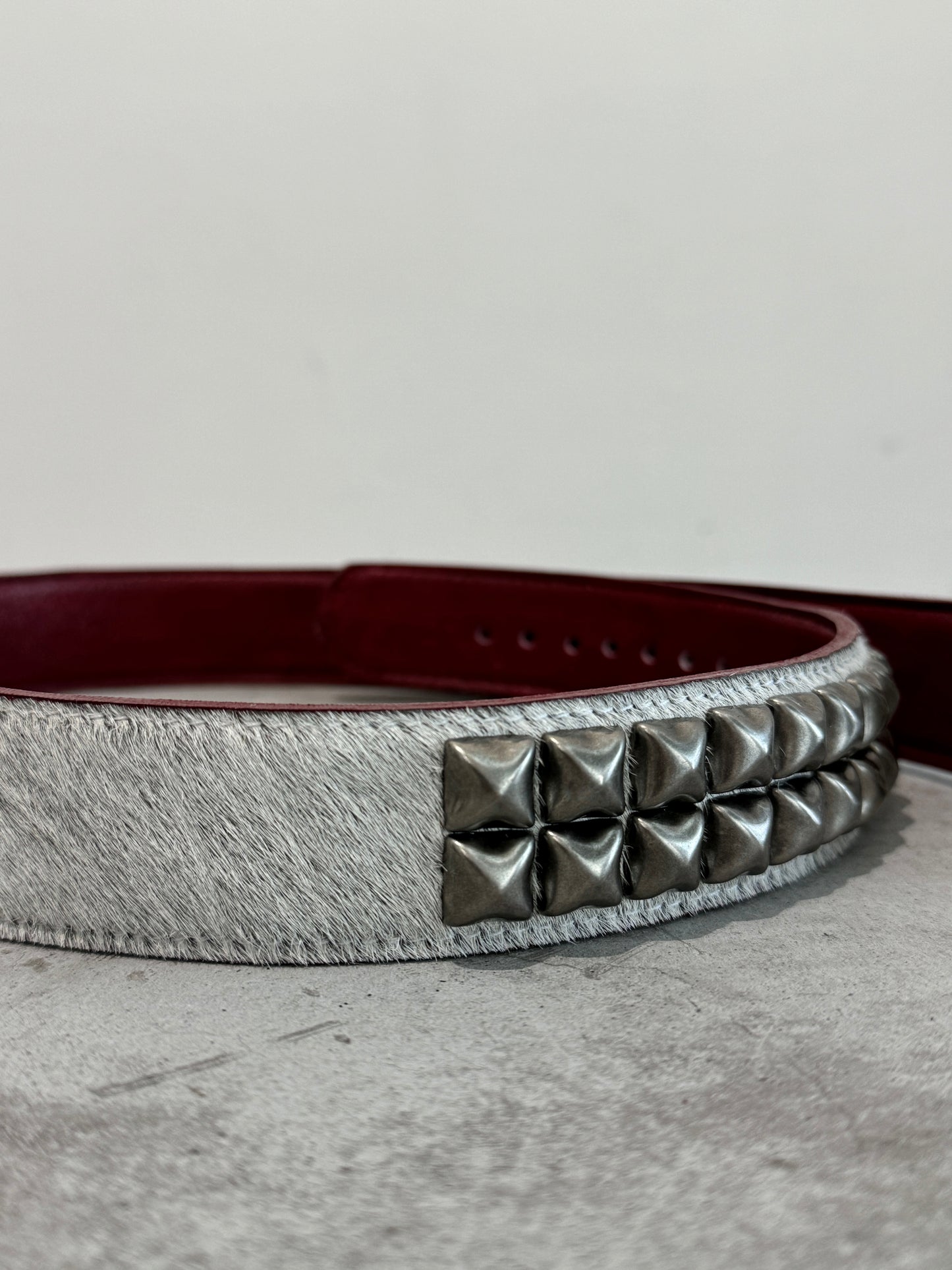 Fur Studded Belt