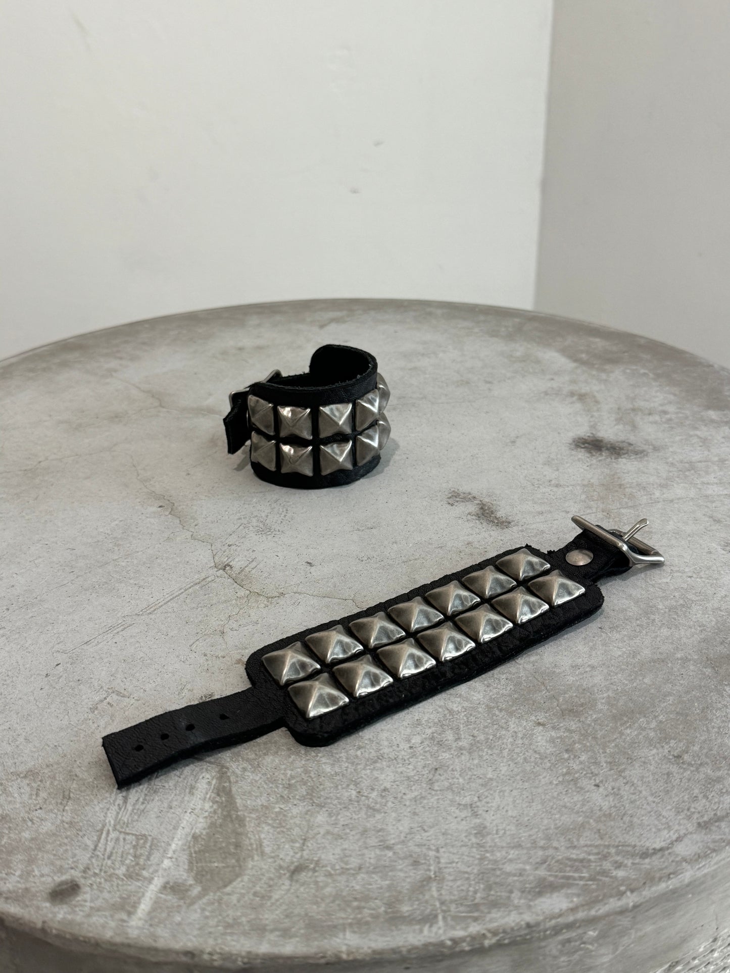 Studded Lambskin Half Cuff