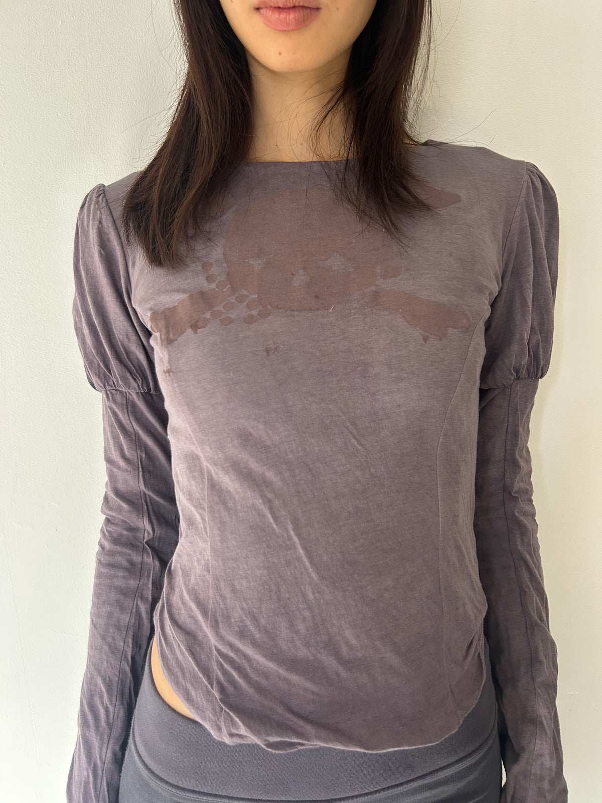 custom printed ‘rehearsal’ long sleeve top